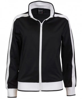 Identitee Varsity Full Zip Track Top Jacket - Black/White (Warm Winter Tracksuit Jumper)