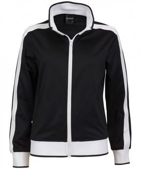Identitee Varsity Full Zip Track Top Jacket - Black/White (Warm Winter Tracksuit Jumper)