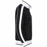 Identitee Varsity Full Zip Track Top Jacket - Black/White (Warm Winter Tracksuit Jumper)