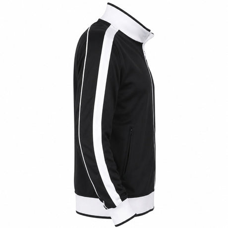 Identitee Varsity Full Zip Track Top Jacket - Black/White (Warm Winter Tracksuit Jumper)