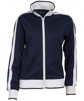 Identitee Varsity Full Zip Track Top Jacket - Navy/White (Warm Winter Tracksuit Jumper)