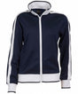 Identitee Varsity Full Zip Track Top Jacket - Navy/White (Warm Winter Tracksuit Jumper)