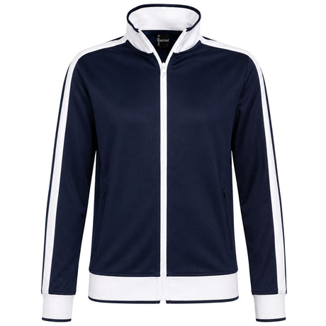 Identitee Varsity Full Zip Track Top Jacket - Navy/White (Warm Winter Tracksuit Jumper)