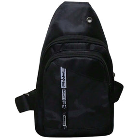 Mens Crossbody Sling Casual Chest Bag in Black