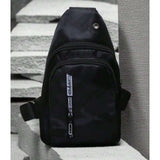 Mens Crossbody Sling Casual Chest Bag in Black