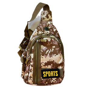 Tactical Camo Crossbody Chest Bag - Army Camouflage (Shoulder Sling Rucksack)