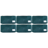 6x Large Capacity School Pen and Pencil Case - Bottle Green (Bulk Pack)