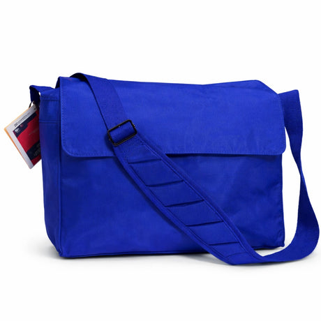 Leuts Tote Shoulder Bag Nylon Waterproof School Books Messenger - Royal Blue