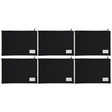 6x Leuts Twin Zip Jumbo Pencil Case - Black (School/Office/Storage Pouch) (Bulk Pack)