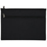 Leuts Twin Zip Jumbo Pencil Case - Black (School/Office/Storage Pouch)