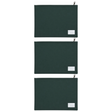 3x Leuts Twin Zip Jumbo Pencil Case - Bottle Green (School/Office/Storage Pouch) (Bulk Pack)