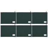 6x Leuts Twin Zip Jumbo Pencil Case - Bottle Green (School/Office/Storage Pouch) (Bulk Pack)
