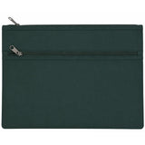 Leuts Twin Zip Jumbo Pencil Case - Bottle Green (School/Office/Storage Pouch)