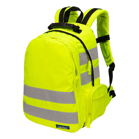 25L Hi Vis Backpack Rucksack High Visibility Work Bag in Yellow