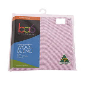 ba6 Womens Merino Wool Blend Thermal - Natural/Red (Ribbon Strap Vest Camisole Top)