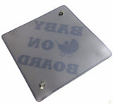 Baby on Board Car Window Sign - Stay-Put Suction Disk Display Plate