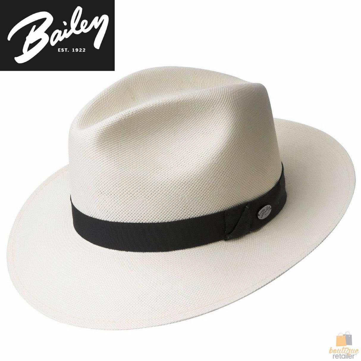 BAILEY Blackburn Lite Shantung Straw Hat MADE IN USA Trilby Fedora 63117 - Natural - S