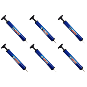 6x Portable 28cm Ball Pump with Needle Bulk Pack (Football/Basketball/Soccer Air Inflator)