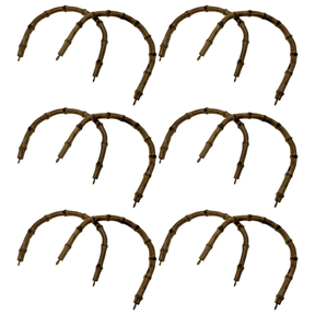 6 Pair 100% Replacement Bamboo Handles for Straps/Handbag Bulk Pack (Made in Japan)