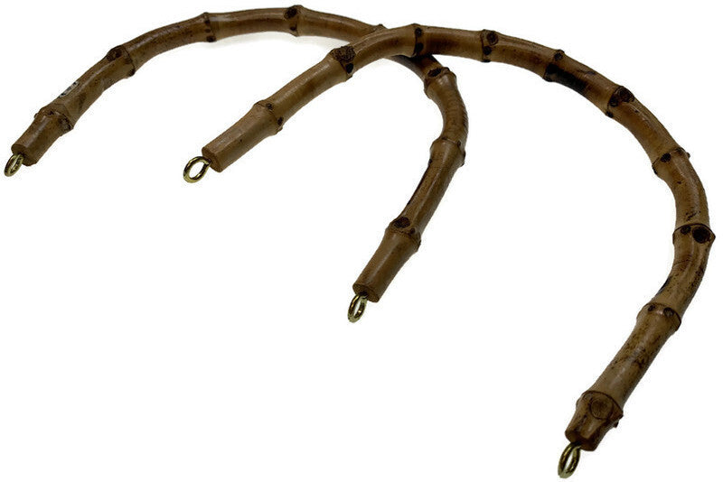 1 Pair 100% Replacement Bamboo Handles for Straps/Handbag (Made in Japan)