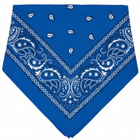 Blue Paisley Bandana - 100% Cotton Head Wrap/Durag/Scarf/Mask