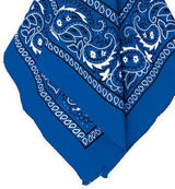 Blue Paisley Bandana - 100% Cotton Head Wrap/Durag/Scarf/Mask