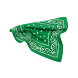 Dark Green Paisley Bandana - 100% Cotton Head Wrap/Durag/Scarf/Mask