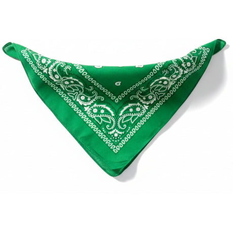 Dark Green Paisley Bandana - 100% Cotton Head Wrap/Durag/Scarf/Mask