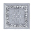 Grey Paisley Bandana - 100% Cotton Head Wrap/Durag/Scarf/Mask