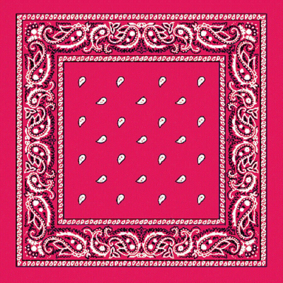 BANDANA Paisley 100% COTTON Head Wrap Durag Bandanna Summer Biker Scarf Mask - Orange