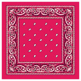 Hot Pink Paisley Bandana - 100% Cotton Head Wrap/Durag/Scarf/Mask