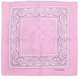 Light Pink Paisley Bandana - 100% Cotton Head Wrap/Durag/Scarf/Mask