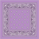 Lilac Paisley Bandana - 100% Cotton Head Wrap/Durag/Scarf/Mask
