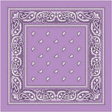 Lilac Paisley Bandana - 100% Cotton Head Wrap/Durag/Scarf/Mask