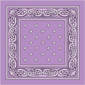 Lilac Paisley Bandana - 100% Cotton Head Wrap/Durag/Scarf/Mask