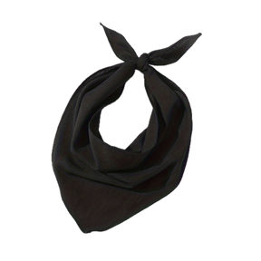 Black Plain Bandana - 100% Cotton Head Wrap/Durag/Scarf/Mask