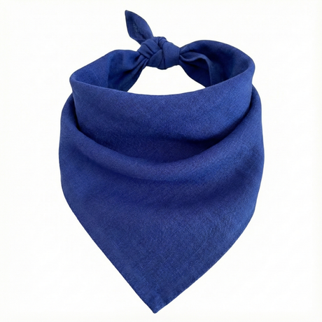 Blue Plain Bandana - 100% Cotton Head Wrap/Durag/Scarf/Mask