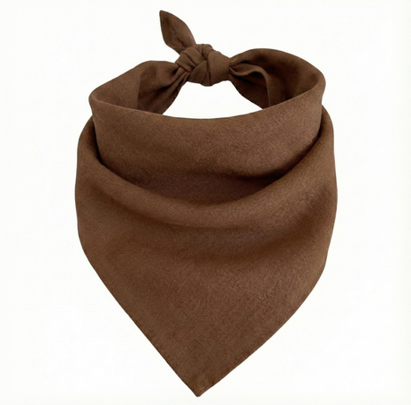 Brown Plain Bandana - 100% Cotton Head Wrap/Durag/Scarf/Mask
