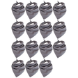 15x Grey Plain Bandana Bulk Pack - 100% Cotton Head Wrap/Durag/Scarf/Mask
