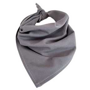 Grey Plain Bandana - 100% Cotton Head Wrap/Durag/Scarf/Mask