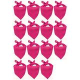 15x Hot Pink Bandana Bulk Pack - 100% Cotton Head Wrap/Durag/Scarf/Mask