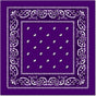 BANDANA Paisley 100% COTTON Head Wrap Durag Bandanna Summer Biker Scarf Mask - Purple