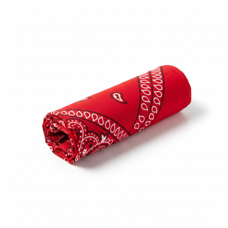 Red Paisley Bandana - 100% Cotton Head Wrap/Durag/Scarf/Mask