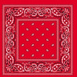 BANDANA Paisley 100% COTTON Head Wrap Durag Bandanna Summer Biker Scarf Mask - Red
