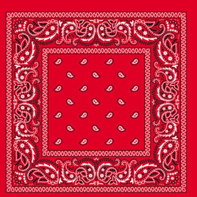 Red Paisley Bandana - 100% Cotton Head Wrap/Durag/Scarf/Mask