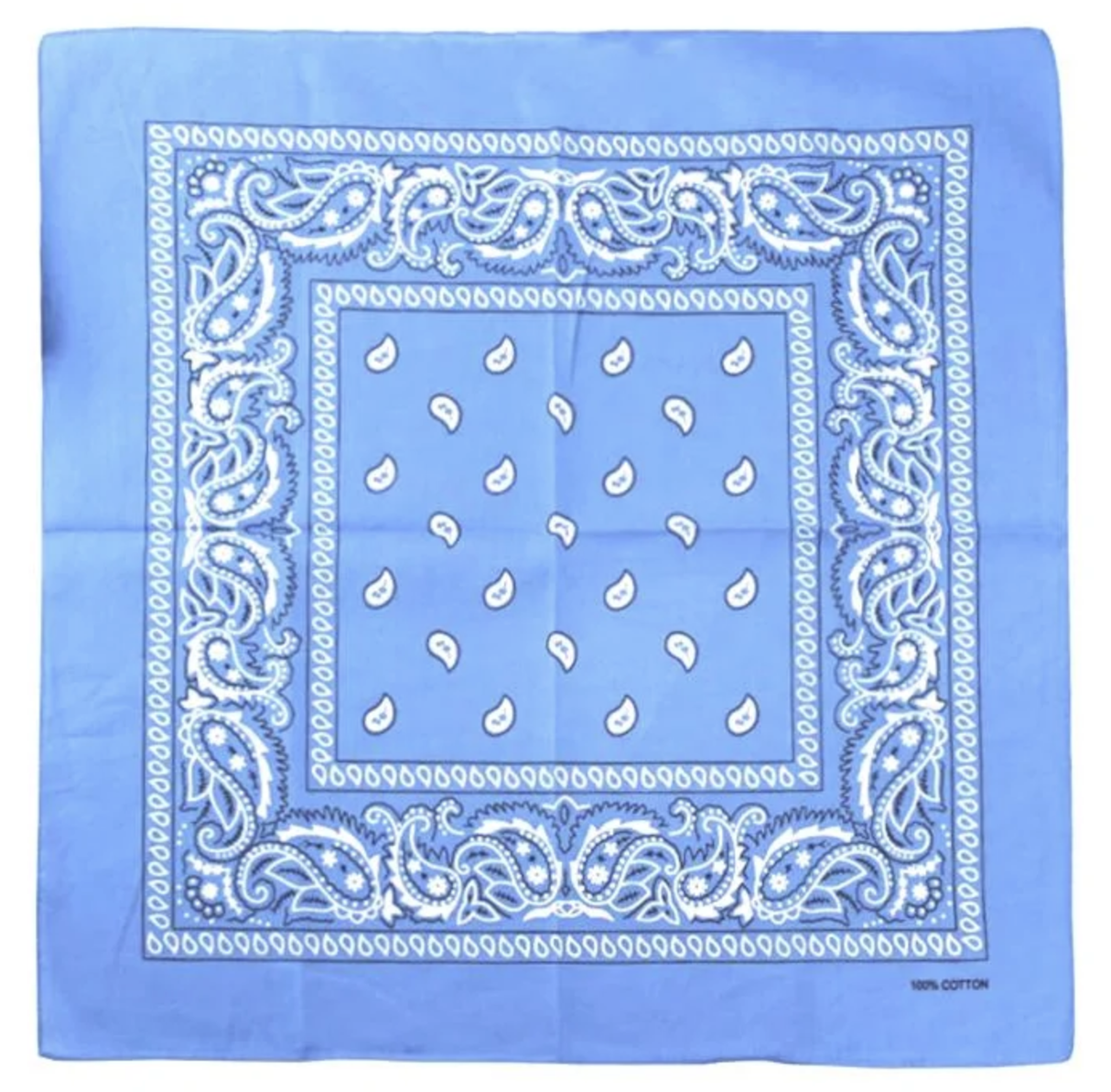 BANDANA Paisley 100% COTTON Head Wrap Durag Bandanna Summer Biker Scarf Mask - Yellow (Plain)
