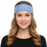Sky Blue Paisley Bandana - 100% Cotton Head Wrap/Durag/Scarf/Mask