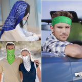 BANDANA Paisley 100% COTTON Head Wrap Durag Bandanna Summer Biker Scarf Mask - Black (Floral)