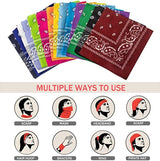 BANDANA Paisley 100% COTTON Head Wrap Durag Bandanna Summer Biker Scarf Mask - Black (White Polka Dots)