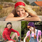 BANDANA Paisley 100% COTTON Head Wrap Durag Bandanna Summer Biker Scarf Mask - Black with White Peace Symbol